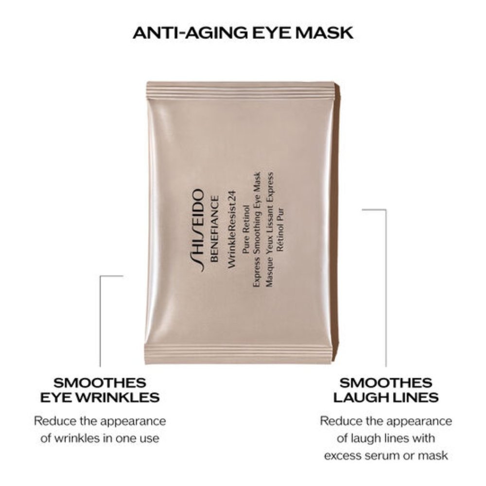 SHISEIDO Benefiance Pure Retinol Express Smoothing Eye Masks (4)